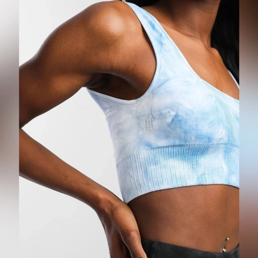 NWOT Free People Movement Good Karma Bra in Aurora Blue, Size XS/S. - Picture 2 of 5